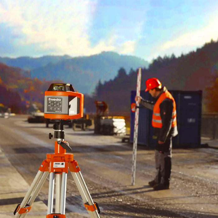 Nedo Sirius 1 HV - Red Beam Rotating Interior/Exterior Laser Level - Basic Kit