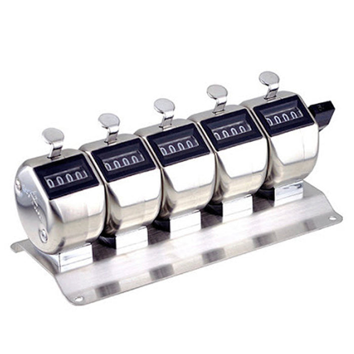 Inline Block Row of 5 Tally Counters - Best quality available