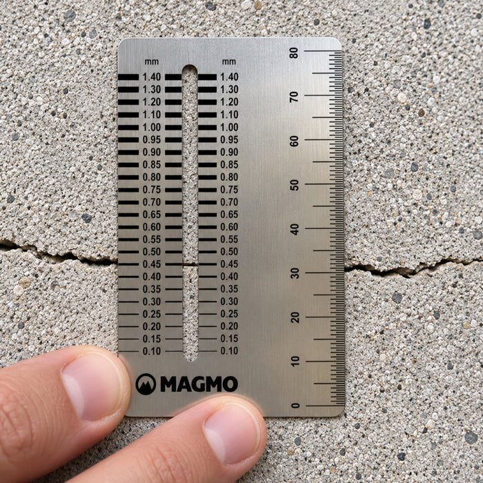 Magmo Stainless Steel Crack Gauge Ruler Card