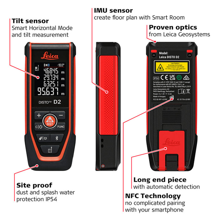 Leica Disto D2 Laser Distance Measure