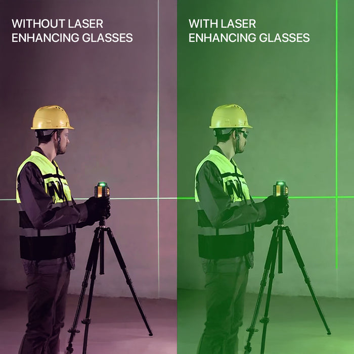 Green Beam Laser Enhancing Glasses