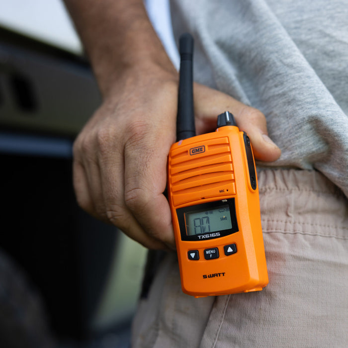 GME TX6165 Twin Pack 5 Watt Radios Blaze Orange