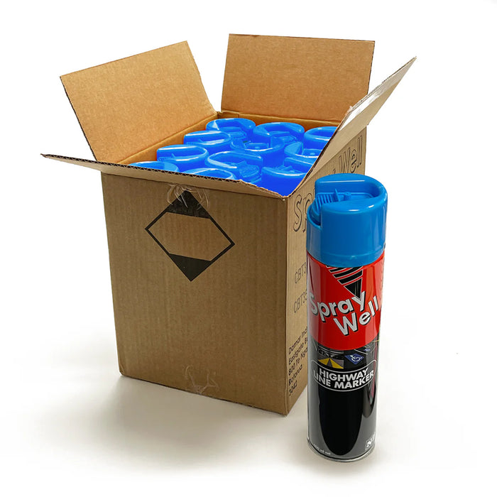 SprayWell Highway Line Marker Paint - 600ml Upsidesown Cans - Carton of 12 Cans*