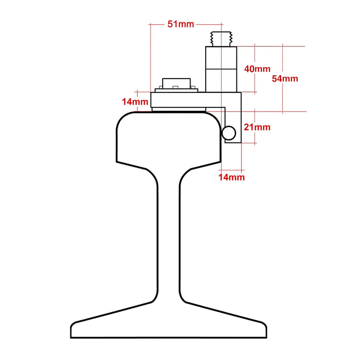 Trilex Rail Shoe Magnetic Prism Mount