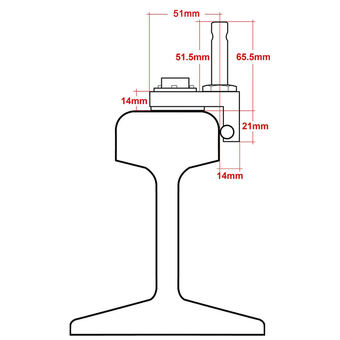 Trilex Rail Shoe Magnetic Prism Mount