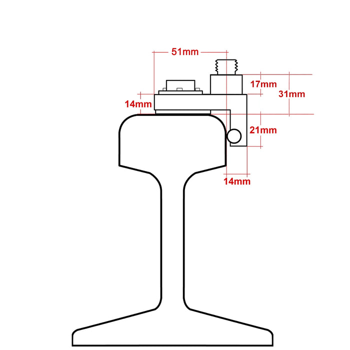 Trilex Rail Shoe Magnetic Prism Mount