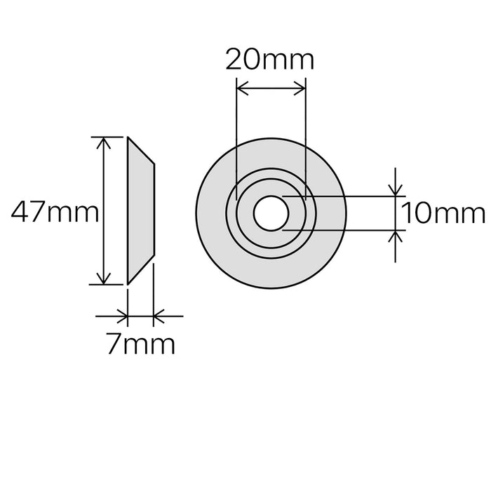 Plastic Survey Boundary Discs / Washers / Markers Round 47mm Pack of 20