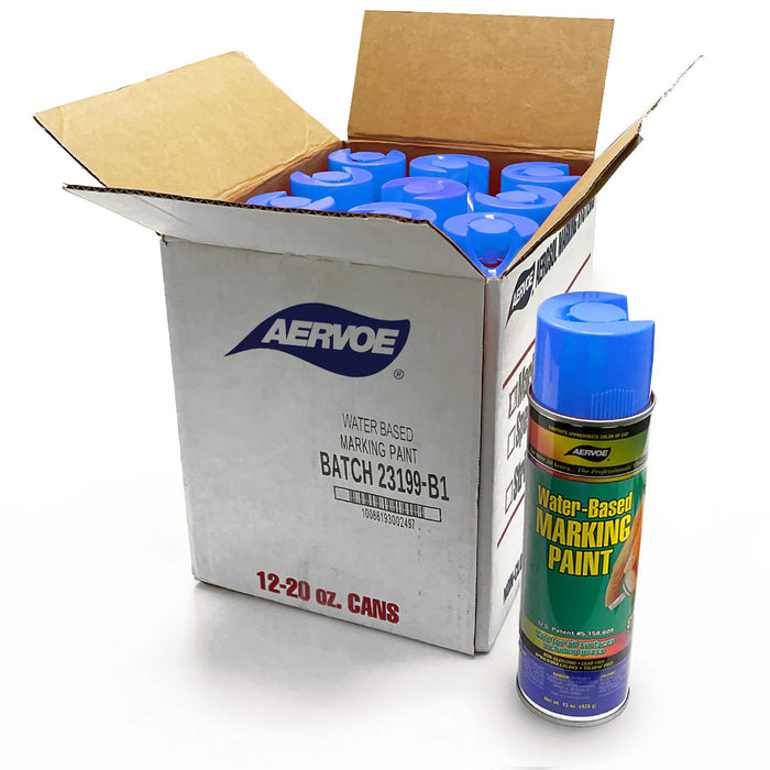 Aervoe Water Based Marking Paint - 482g Upside-down Cans - Carton of 12 Cans