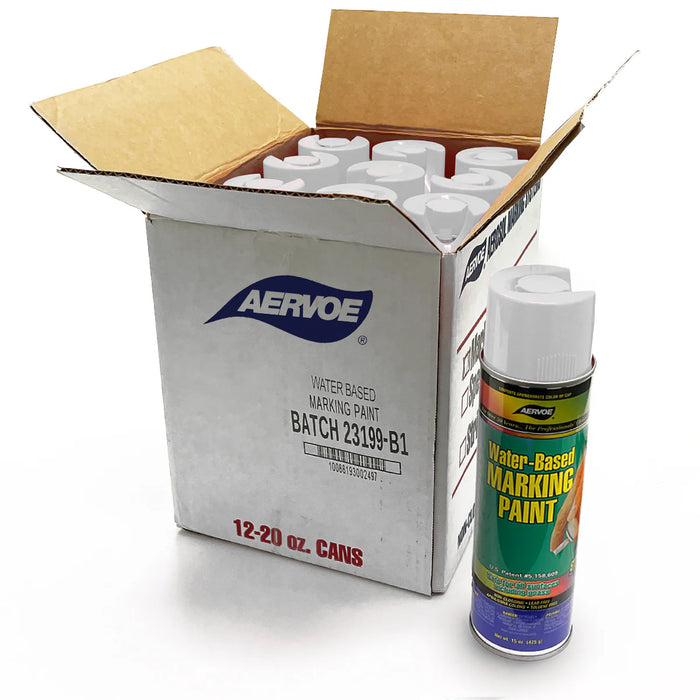 Aervoe Water Based Marking Paint - 482g Upside-down Cans - Carton of 12 Cans