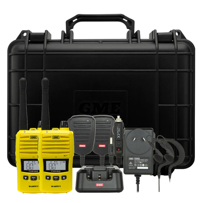 GME TX6165 Twin Pack 5 Watt Radios Yellow